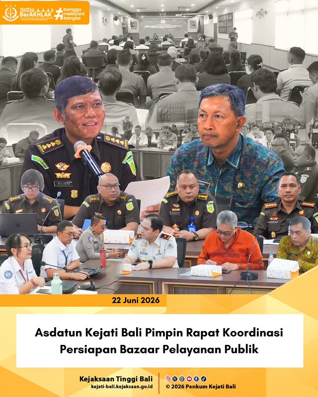 Asdatun Kejati Bali Pimpin Rapat Koordinasi Persiapan Bazaar Pelayanan Publik