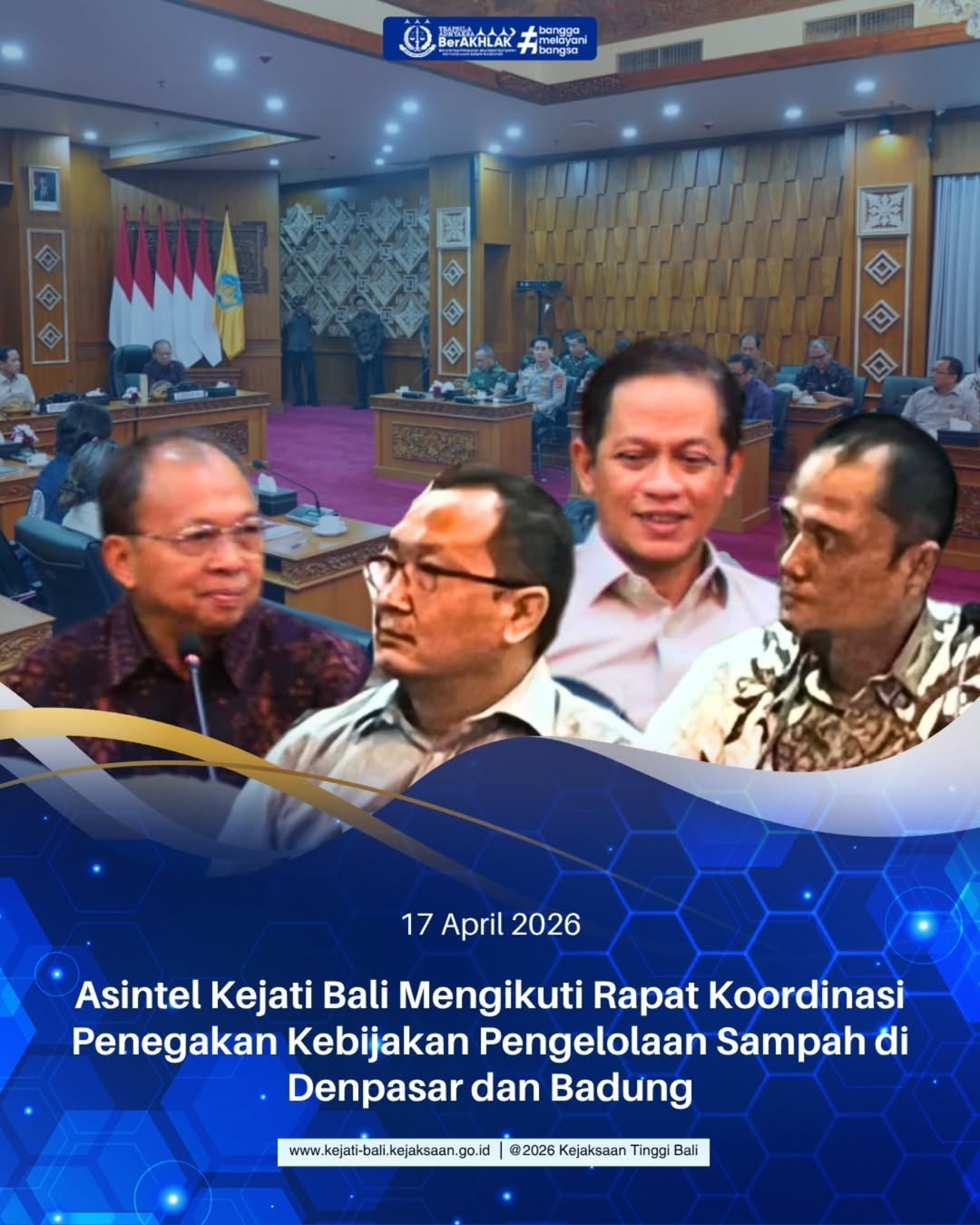 Asintel Kejati Bali Mengikuti Rapat Koordinasi Penegakan Kebijakan Pengelolaan Sampah di Denpasar dan Badung