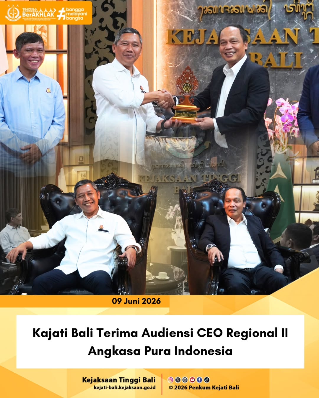 Kajati Bali Terima Audiensi CEO Regional II Angkasa Pura Indonesia