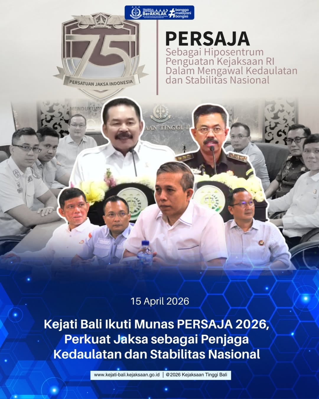 Kejati Bali Ikuti Munas PERSAJA 2026, Perkuat Jaksa sebagai Penjaga Kedaulatan dan Stabilitas Nasional