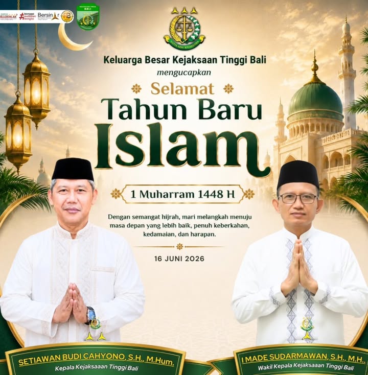 Keluarga Besar Kejaksaan Tinggi Bali Mengucapkan Selamat Tahun Baru Islam 1 Muharram 1448 Hijriah