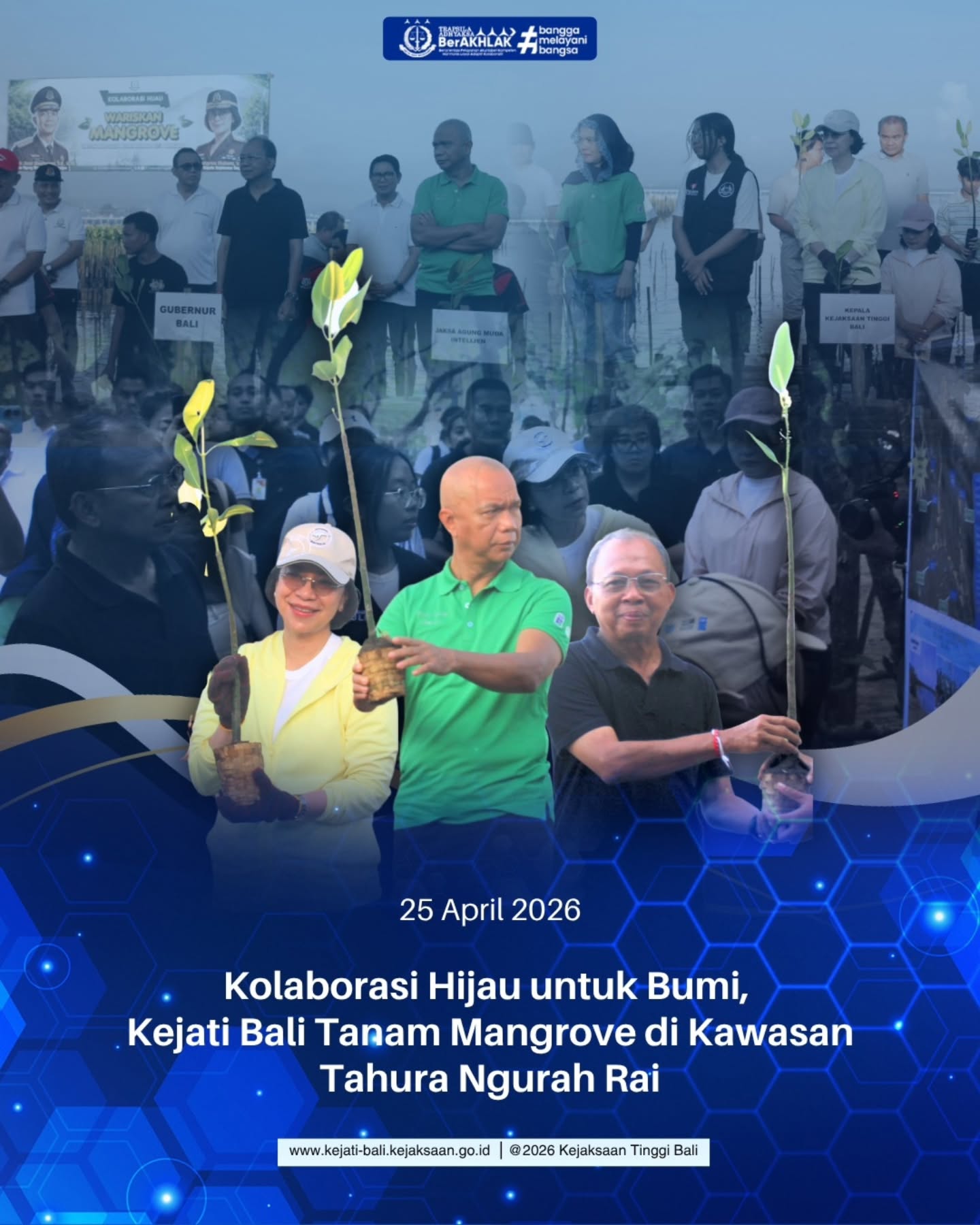 Kolaborasi Hijau untuk Bumi, Kejati Bali Tanam Mangrove di Kawasan Tahura Ngurah Rai