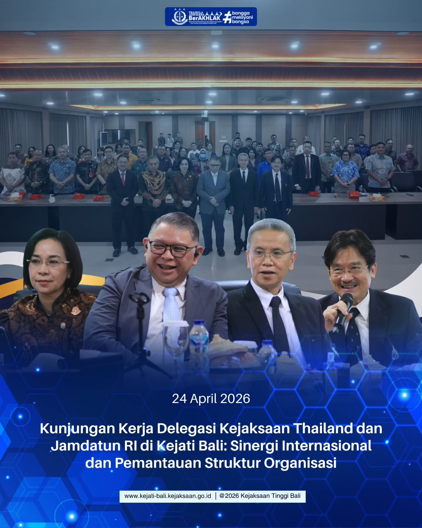 Kunjungan Kerja Delegasi Kejaksaan Thailand dan Jamdatun RI di Kejati Bali: Sinergi Internasional dan Pemantauan Struktur Organisasi