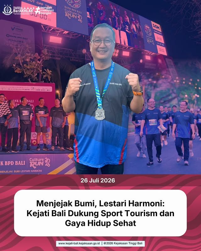 Menjejak Bumi, Lestari Harmoni: Kejati Bali Dukung Sport Tourism dan Gaya Hidup Sehat