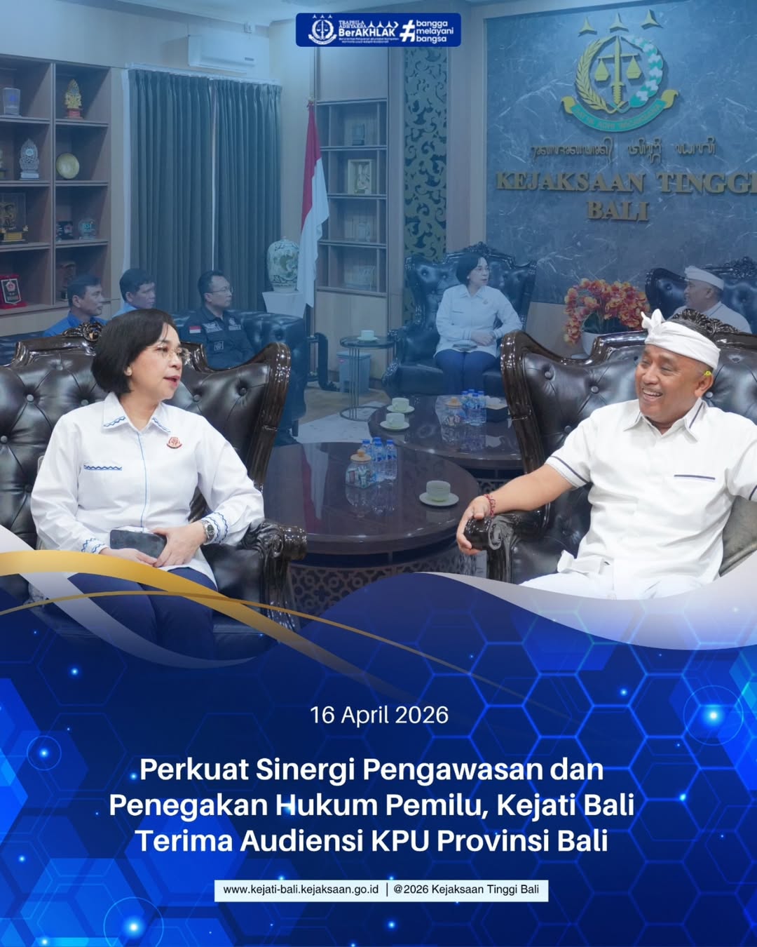 Perkuat Sinergi Pengawasan dan Penegakan Hukum Pemilu, Kejati Bali Terima Audiensi KPU Provinsi Bali