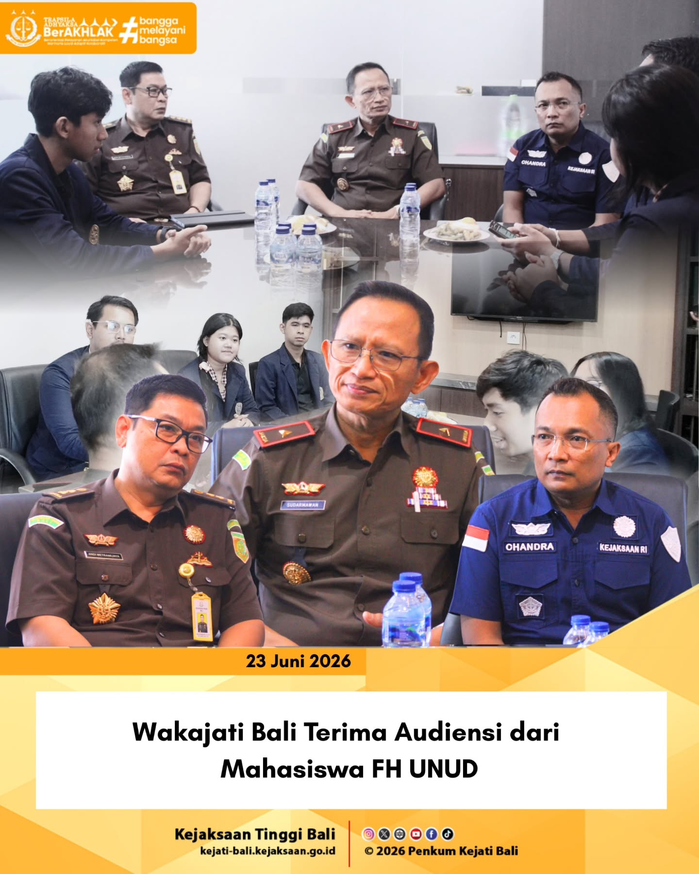 Wakajati Bali Terima Audiensi dari Mahasiswa FH UNUD